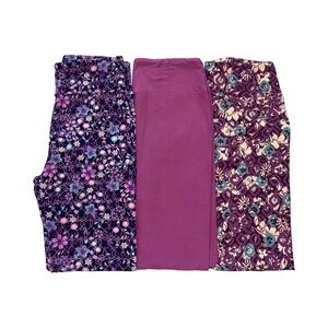 LuLaRoe Purple and Pink Leggings Trio